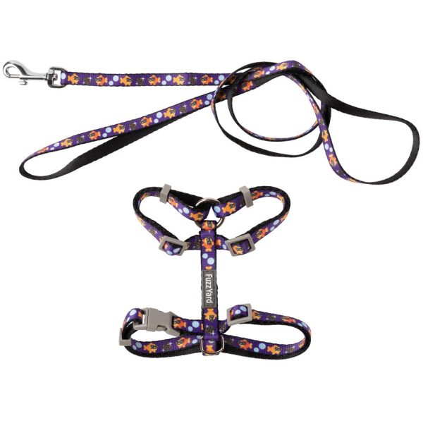 15% OFF: FuzzYard Cat Harness & Leash Walking Set (Caturday Night Fever) Online Hot Sale