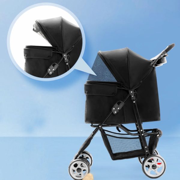 BNDC Pet Stroller 102 For Cats & Dogs (Black) For Sale