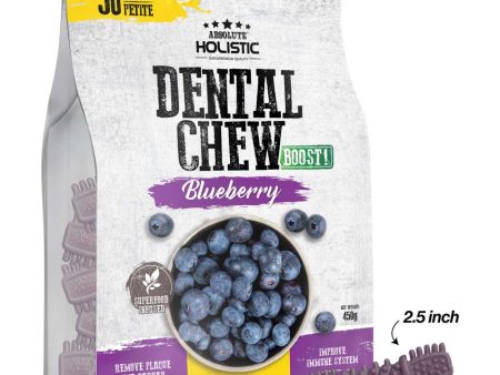 34% OFF: Absolute Holistic Boost Blueberry Petite Grain-Free Dental Dog Chews 50pc For Cheap