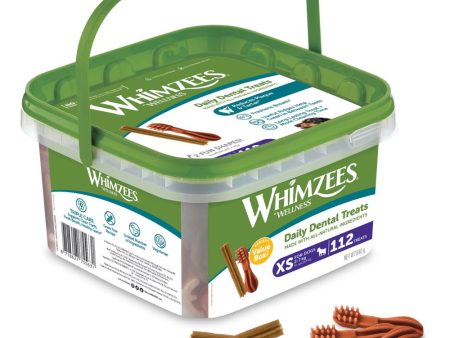 $10 OFF: Whimzees Variety Value Box Extra Small Grain-Free Dental Dog Treats 112pc on Sale