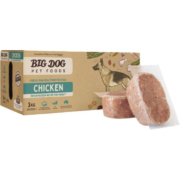 Big Dog BARF Chicken Grain-Free Frozen Raw Dog Food 3kg Fashion