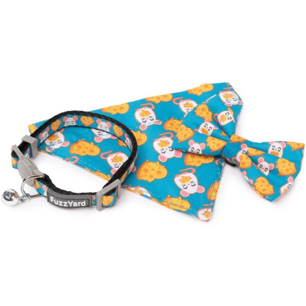 FuzzYard Cat Collar, Bandana & Bowtie Fashion Pack (Cheesy Hearts) Cheap