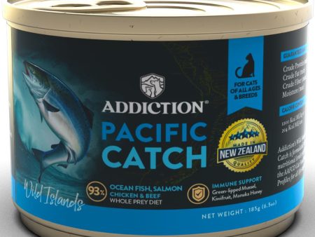 23% OFF: Addiction Wild Islands Pacific Catch Ocean Fish, Salmon, Chicken & Beef Grain-Free Canned Cat Food 185g Fashion