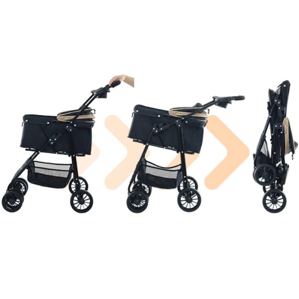 BNDC Pet Stroller 102 For Cats & Dogs (Khaki) on Sale