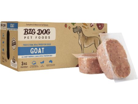 Big Dog BARF Goat Grain-Free Frozen Raw Dog Food 3kg on Sale