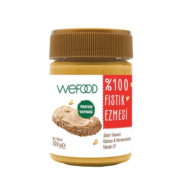 Wefood Şekersiz Sade %100 Fıstık Ezmesi 300 gr 3 lü Hot on Sale