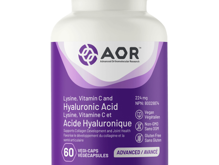 AOR Lysine, Vitamin C & Hyaluronic Acid 60 Vegetarian Capsules Online now