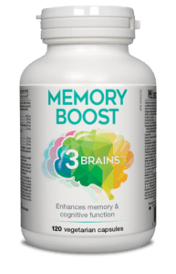 3 Brains Memory Boost 120 Vegetarian Capsules Online now