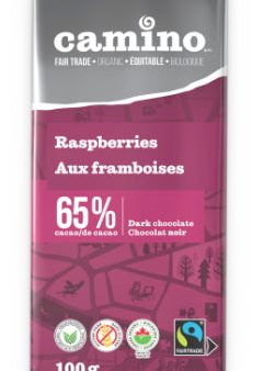 Camino Organic Dark Chocolate With Raspberries Bar 100g on Sale