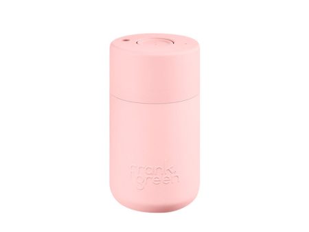 Frank Green - Stainless Steel Ceramic Reusable Cup with Push Button Lid - Blushed (12oz) Cheap