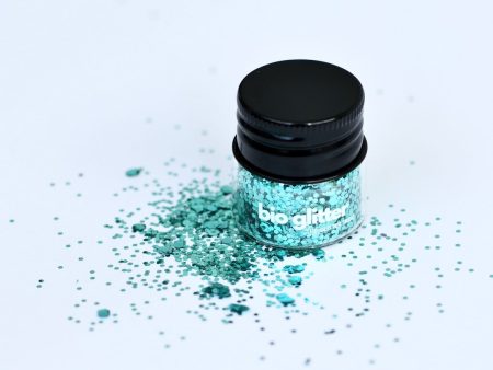 The Glitter Tribe - Biodegradable Glitter Glass Jar - Turquoise (10g) For Discount