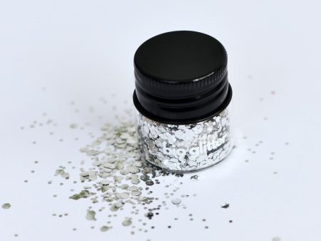 The Glitter Tribe - Biodegradable Glitter Glass Jar - Silver (10g) Online Hot Sale