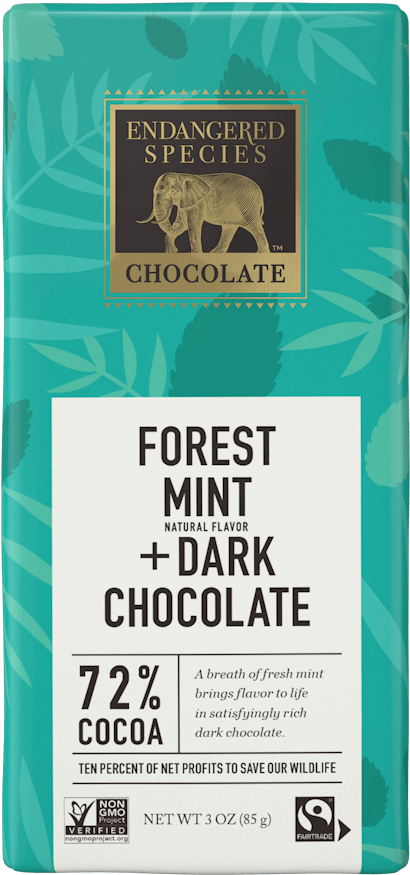 Endangered Species Forest Mint + 72% Dark Chocolate Bar 85g Cheap