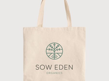 Sow Eden | Brand Logo Canvas Tote Bag Discount