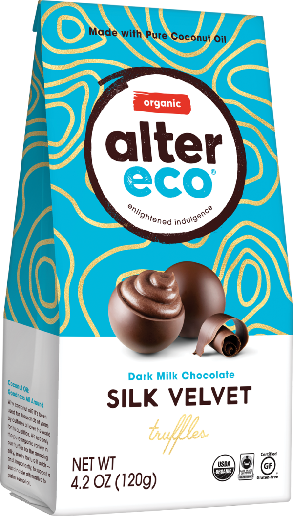 Alter Eco Dark Milk Chocolate Silk Velvet Truffles 120g Fashion