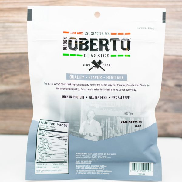 Oberto Thin Style Beef Jerky - Peppered Hot on Sale