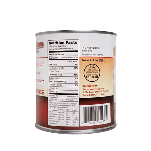 Single Canned Beef - 28oz. Can Fashion