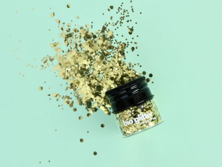 The Glitter Tribe - Biodegradable Glitter Glass Jar - Gold (10g) Online Sale