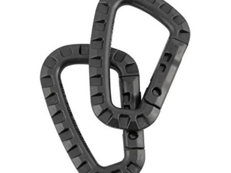 Black Polymer Carabiner - Pair Hot on Sale