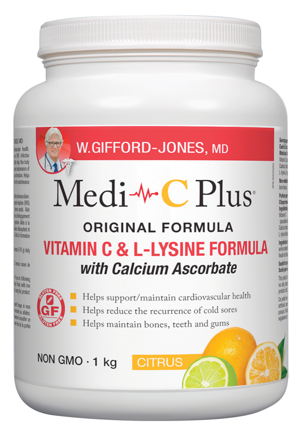 W. Gifford-Jones Medi-C Plus w  Calcium (Original Formula) Citrus Flavour 1kg on Sale