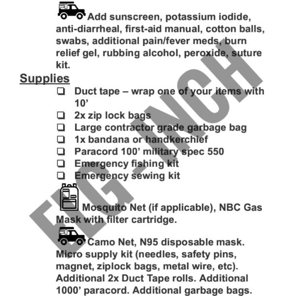 Emergency Loadout Guide - I m Never Coming Home (INCH) For Sale