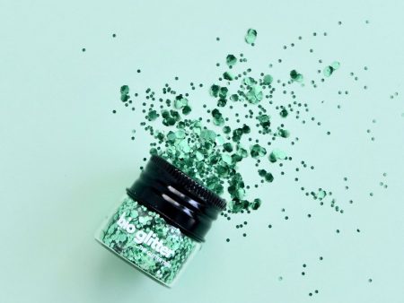 The Glitter Tribe - Biodegradable Glitter Glass Jar - Spring Green (10g) Hot on Sale