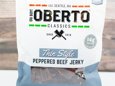 Oberto Thin Style Beef Jerky - Peppered Hot on Sale