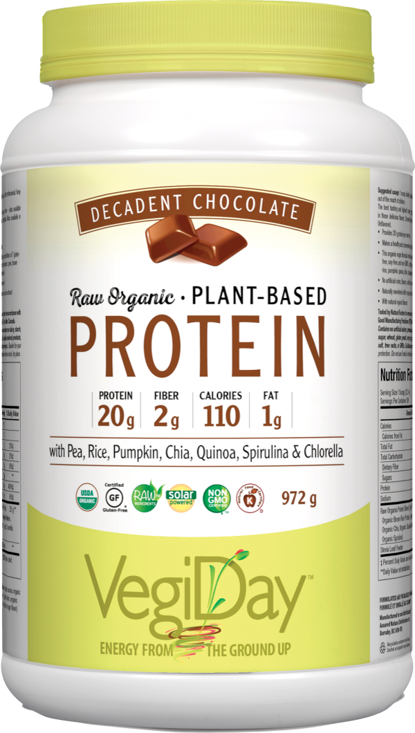 VegiDay Raw Organic Plant Protein Chocolate 972g Fashion