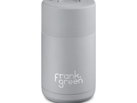 Frank Green - Stainless Steel Ceramic Reusable Cup with Push Button Lid - Harbour Mist (10oz) For Sale