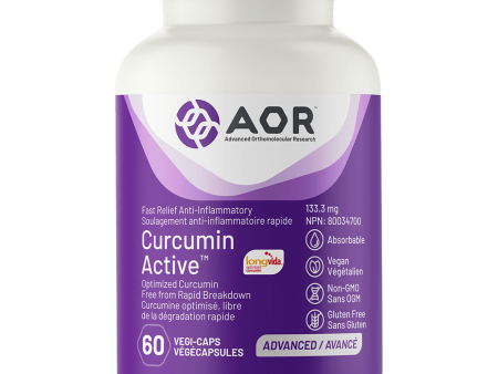 AOR Curcumin Active 60 Vegetarian Capsules For Discount