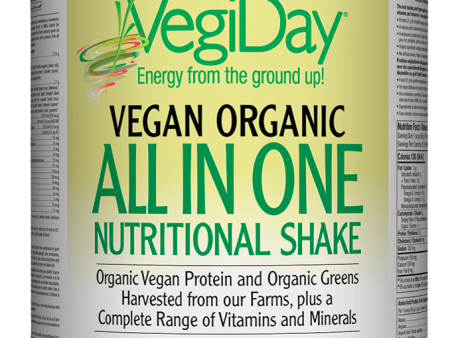 VegiDay Vegan Organic All In One Shake & Go Natural Unflavoured 720g Online Sale