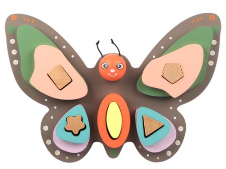 Bare & Co. - Wooden Toy - Butterfly Matching Puzzle Discount