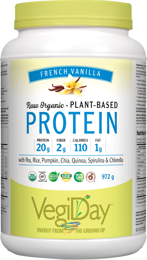 VegiDay Raw Organic Plant Protein French Vanilla 1110g on Sale