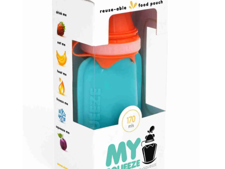 My Squeeze - Reusable Food Pouch - Aqua (170ml) Online Sale