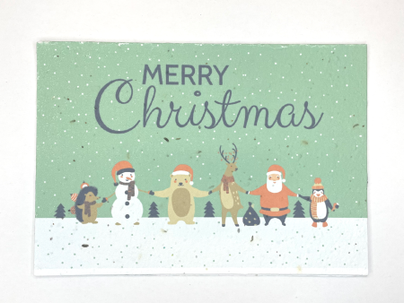 Bare & Co. - Seeded Christmas Card - Santa and Friends Online