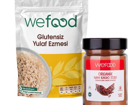 Wefood Glutensiz Yulaf Ezmesi 300 gr + Organik Ham Kakao Tozu 140 gr Online