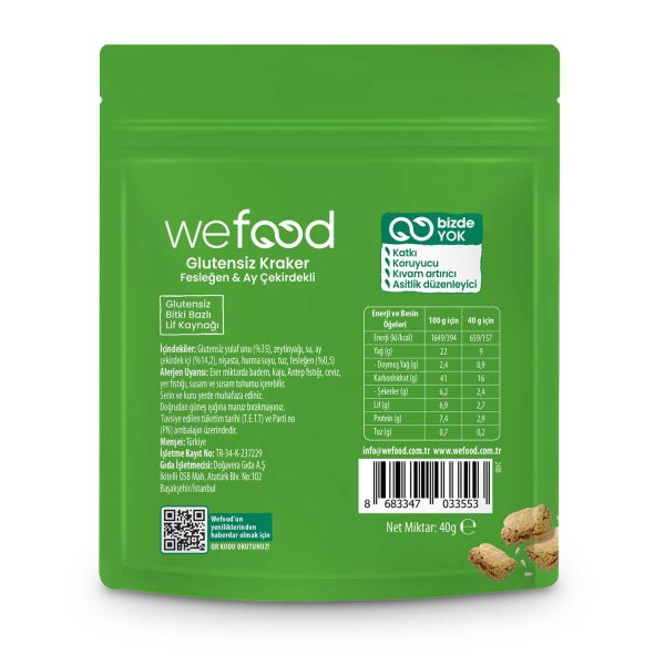 Wefood Fesleğenli Kraker 40 gr 3 lü Online Hot Sale