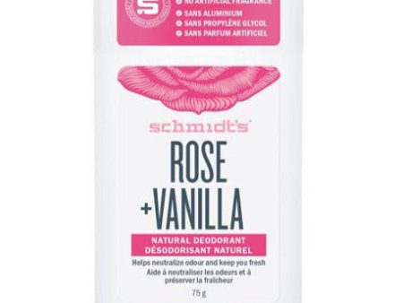 Schmidt s Rose + Vanilla Natural Deodorant 75g For Discount