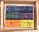 Eco Crayons - Plant Based Crayons - Lego Brick Shape (6 Pack) Supply