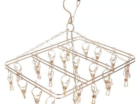 Bare & Co. - FULL 316 Grade Stainless Steel Peg Hanger - Square Design - Rose Gold (20 pegs) on Sale