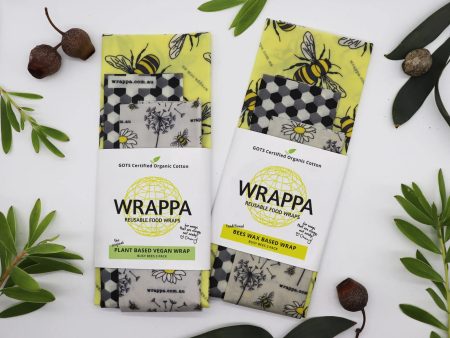 WRAPPA - Plant-Based Wraps - Busy Bees (3 Pack) Online Hot Sale