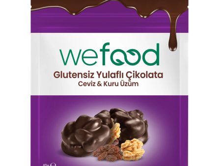 Wefood Glutensiz Yulaflı Çikolata Cevizli & Kuru Üzümlü 40 gr 5 li Online Hot Sale