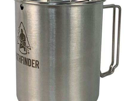 Pathfinder Stainless Steel 25oz. Cup & Lid Set Cheap