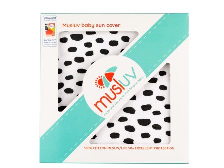 Musluv - Baby Sun Cover - Black Painterly Spots Online now