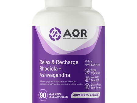 AOR Relax & Recharge 400mg 90 Vegetarian Capsules For Sale