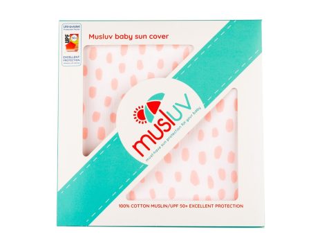 Musluv - Baby Sun Cover - Pink Painterly Spots Online now