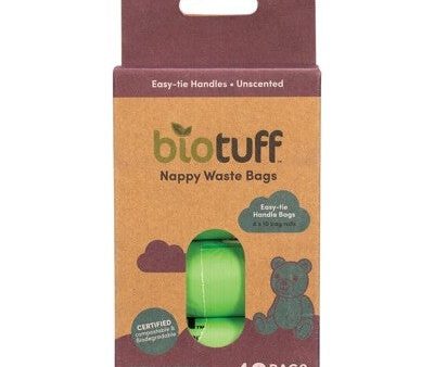 Biotuff - Biodegradable and Compostable Nappy Waste Bags - Refill (40 Bags) Online