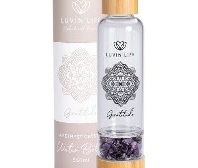 Luvin Life - Crystal Water Bottle - Amethyst Gratitude (550ml) Supply