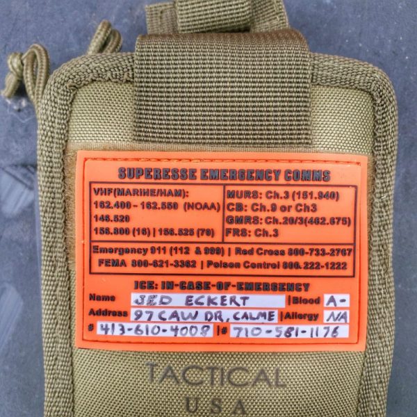 Storage Pocket Patch: Emergency Communications Hot on Sale