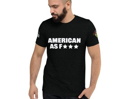 American AF Short Sleeve T-shirt -  Black White Online Sale